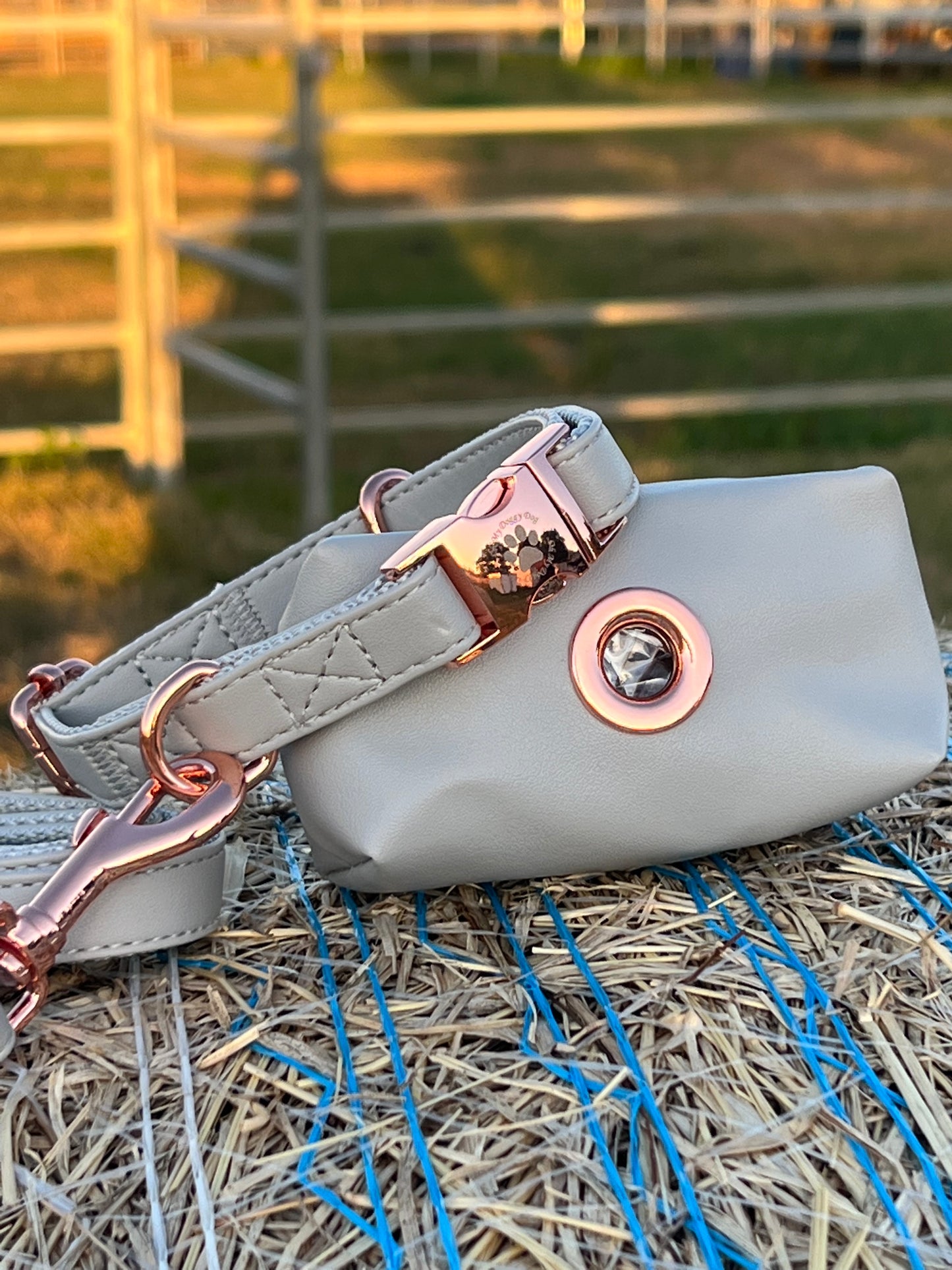 Luxury Vegan Leather Bundle - Soft Grey - 3pce set
